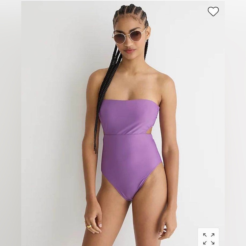 J. Crew Lavender Tie-back Cut-out One-Piece NWT Size 4